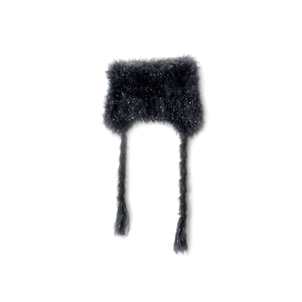 3906 Winter Hat Cute Cat Ear Shape Y2k Style Furry Knit Earflap Hat